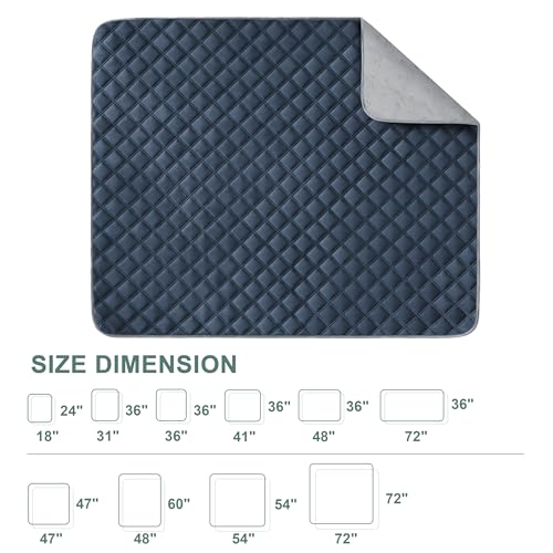 Image of Eterish Reusable Washable Pee Pads for Dogs Large /Extra Large 36'' x 41'' 2 Pack, Absorbent Pet Puppy Dog Training Pads Non-Slip, Waterproof Whelping Potty Pads for Dogs Leak-Proof