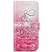 Produktbild EUWLY Kompatibel mit Samsung Galaxy A5 2016 Bling Strass Diamant Brieftasche Hülle Leder Tasche Flip Handyhülle Bookstyle Lederhülle Handytasche Flip Case Cover Mit Kartenfächer,Rosa