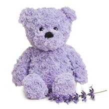 warmies Microwavable & Weighted Stuffed Animal, Purple Curly Bear - Heatable Stuffed Animal Heating Pad - Lavender Scented Plush - for Adults & Children Boys, Girls, Babies & Toddlers