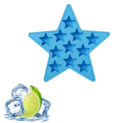 Ice Cube Trays, Silicone Ice Cube Molds Ice Trays BPA Free, for Whiskey, Cocktail, Stackable Flexible Safe Ice Cube Molds(Blue)