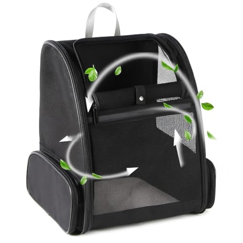 Image of Pet Carrier Airline Approved, Pet Carriers for Medium Small Cats and Dogs, Pet Carrier for Cat, Dogs, Puppy Carrier (Black Travel)