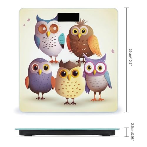 Báscula Digital de Baño con Diseño de Búhos y Pájaros miniatura 2