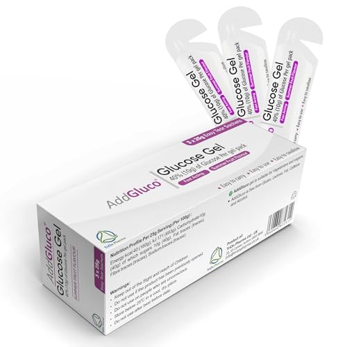 Glucose Gel Fast-Acting Glucose Energy Gel in Easy Tear Sachets (3 x 25g) Summer Fruit Flavour Vegetarian & Vegan-Friendly