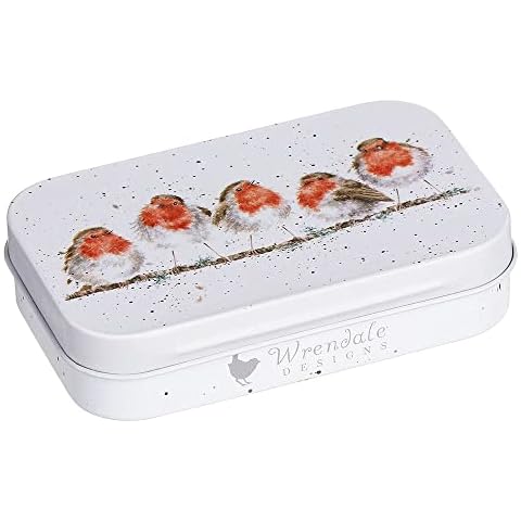 Wrendale Designs Jolly Robin Mini Storage Tin Cover