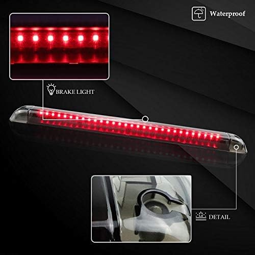 3rd Third Brake Light High Mount Stop Brake Light for 1992-1999 Chevy Suburban/GMC Suburban/GMC Yukon;1995-1999 Chevy Tahoe;1994-2005 Chevy Blazer;1994-2001 GMC Jimmy;2003-2009 Hummer H2 (Red Lens)