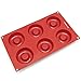 Freshware 6-Cavity Savarin Silicone Mold for Donut, Cake, Bread, Cupcake, Cheesecake, Cornbread, Muffin, Brownie, and More
