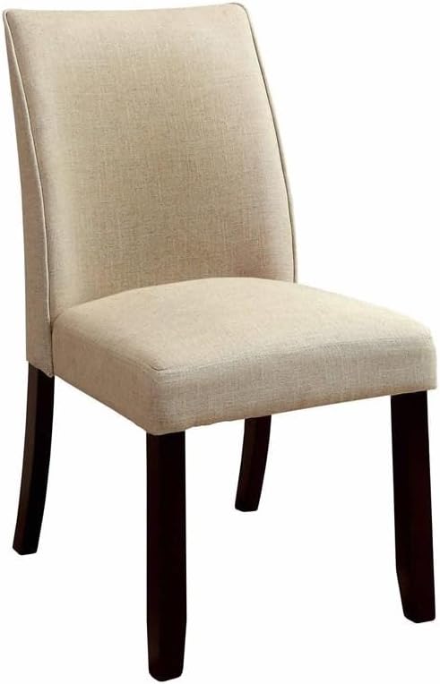 Set of 2 Dining Chairs for Room Kitchen Table & Seating Chair Sets Solid Wood Frame Upholstered Fabric Cushion Seat Side Chairs Furniture,Wood-2pcs