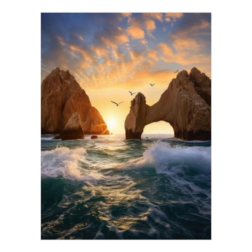 Peinture diamant Rochers de Cabo San Lucas POLIUAWS 30x40 cm pour adultes et filles