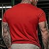 GYMTIER Skull USA Flag Men's Gym T-Shirt Bodybuilding Training Workout Lifting Top Clothing, Red, 4XL #2