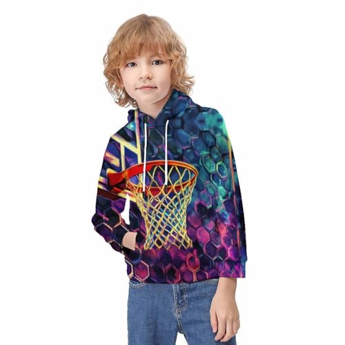 Sweat à capuche imprimé 3D basketball : un pull confortable qui ne décolore pas - 2