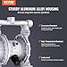 VEVOR Air Operated Double Diaphragm Pump, 44GPM, Max 115PSI Air Waste Oil Pneumatic Transfer Pump with 2 Extra Diaphragms, 1-1/2 inch Inlet & Outlet Aluminum Alloy Diaphragm Pump for Diesel Grease Oil