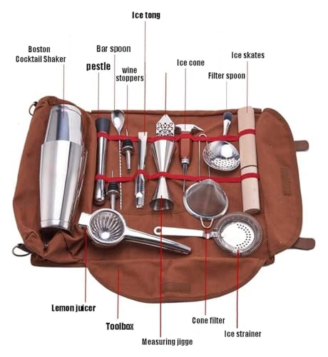 Cocktail Shaker Set Kit de Bartender Acero Inoxidable miniatura 2
