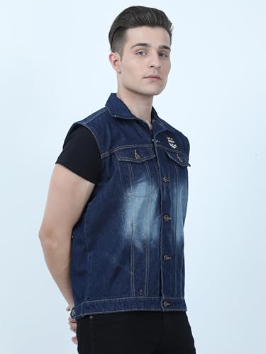 Image of VROJASS Denim Casual Half Sleeeves Men's Jacket Classy Winter Wear for Boy's(JX-OV1S-SFDQ)