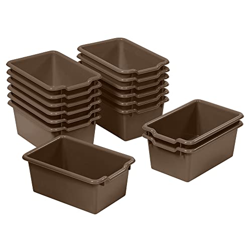 Bac de rangement avant empilable chocolat et polyvalent 15 pièces - 2