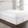 Bedrok Hotel Bed Rok, effen kleur Polyester Tailored kreukvrij Bed Rok 3Side verwisselbare-Rode wijn-180×200 + 38cm hoog…