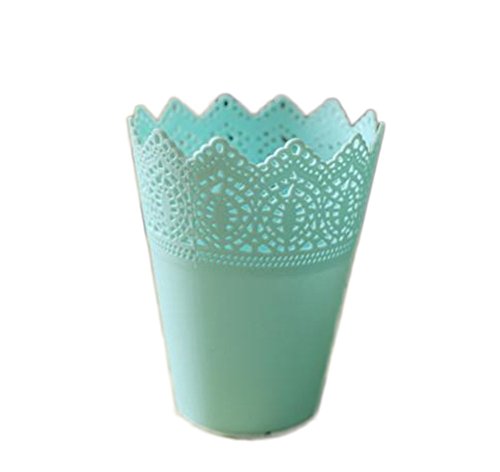 Preisvergleich Produktbild Haodou Krone Spitze Blumentopf / Cactus Vase Kunststoff Hohl Pflanzgefäß Balkon Garten Pflanzkübel Home Decor Schönes Design (Blau)