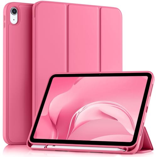 Image of Akkerds Compatible with iPad (A16) 11th Generation Case 11 Inch 2025, for iPad 10th Generation Case 10.9 Inch 2022 with Pencil Holder, Slim Trifold Stand Protective Cover with Soft TPU Back,Watermelon