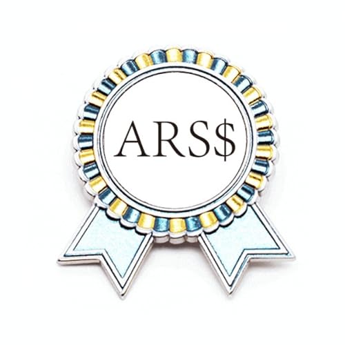 Broche Peso argentin argent pour gagnant accessoire métal taille M unisexe