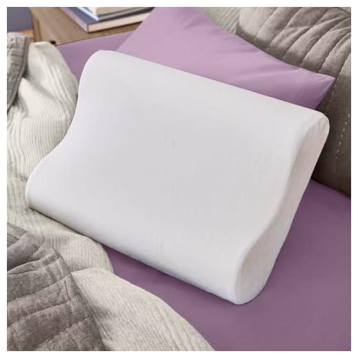 Sleep Innovations Memory Foam Contour Pillow, Queen Size, Head, Neck, and Shoulder Alignment, Side and Back Sleepers, Medium Support