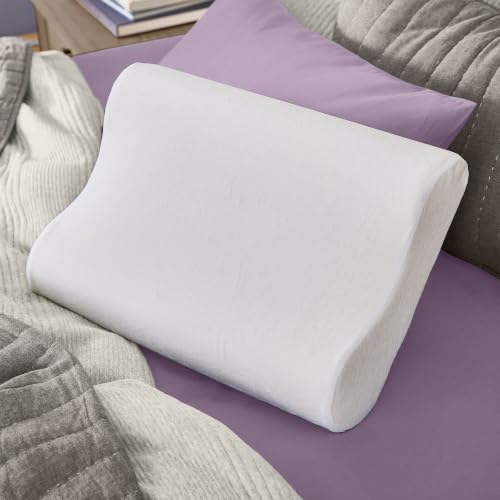 Sleep Innovations Memory Foam Contour Pillow, Queen Size, Head, Neck, and Shoulder Alignment, Side and Back Sleepers, Medium Support