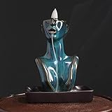 Statue Backflow Incense Holder Incense Burner Waterfall Aromatherapy Ornament Home Decor with Incens