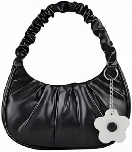 HaveGlam Women Stylish Mini Handbag | PU Leather Ruched Handle Purse | Trendy Shoulder &amp; Hand Carry Bag for Girls and Ladies