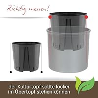 Leni Kulturtopf Set mit Wasserstandsanzeiger Ø 15 cm H 19 cm 2er-Pack rund – Ansicht 5