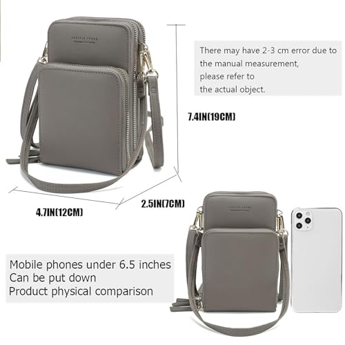 myfriday Touch Screen Crossbody Phone Purse for Women, Rfid Blocking Small Cellphone Shoulder Purse with 2 Adjustable Strap4
