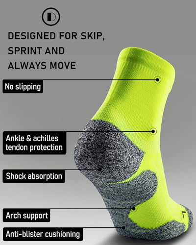 Quarter Compression Socks for Men Women, Cushioned Running Hiking Socks3