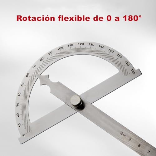 Transportador de acero inoxidable con regla de 15cm para medición precisa miniatura 2