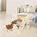 FewNvWa Dog Stairs with Sturdy Wooden Frame, Anti-Slip Surface, Space-Saving Design and Easy Installation for Small Dogs and Cats, Pet Rooms, 3 Step