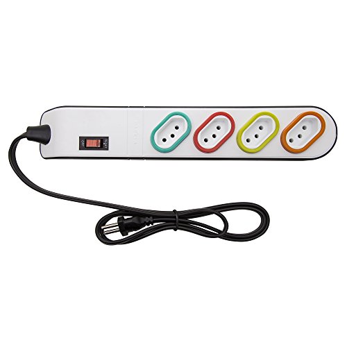 Filtro de Linha 4 Tomadas 2P+T, Daneva, Dn1851, Preto