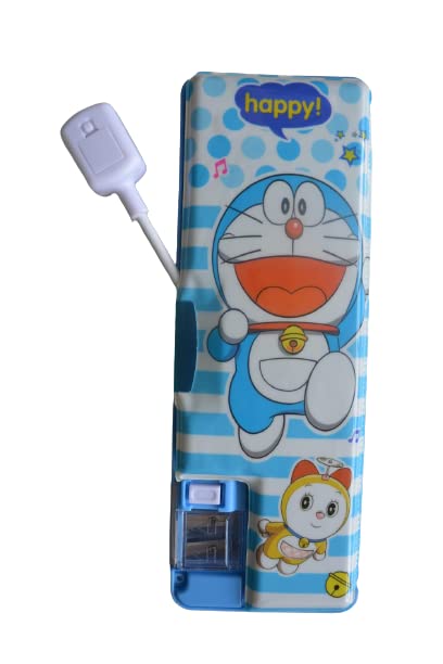 BLESS KRAFT Multipurpose Magnetic Pencil Box with Light Dual Sharpener for Girls & Boys for School Big Size Cartoon Printed Pencil Case for Kids (Blue Dor) (B0CNX94KF3) Amazon Price History, Amazon Price Tracker