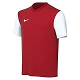 Nike Unisex Niños Camiseta de Fútbol de Manga Corta Y Nk Df Tiempo Prem II Jsy Ss, Rojo y Blanco, DH8389-657, XL