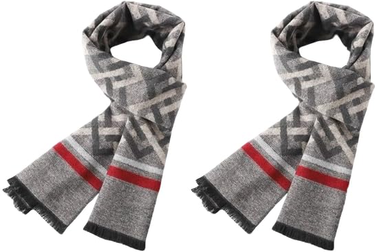 khwaish store Unisex Winter Wool Blend Plaid Muffler Scarf - Stylish & Warm (Multicolor)-picture-31