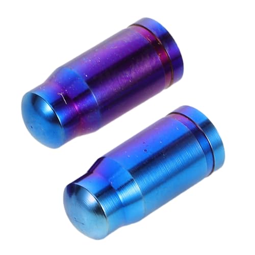 Gogogmee 2Pcs Titanium Alloy Bike Valve Caps for Mountain Road Bikes Leakproof Replacement Caps Tool Installation Stylish Lightweight Cycling Accessories