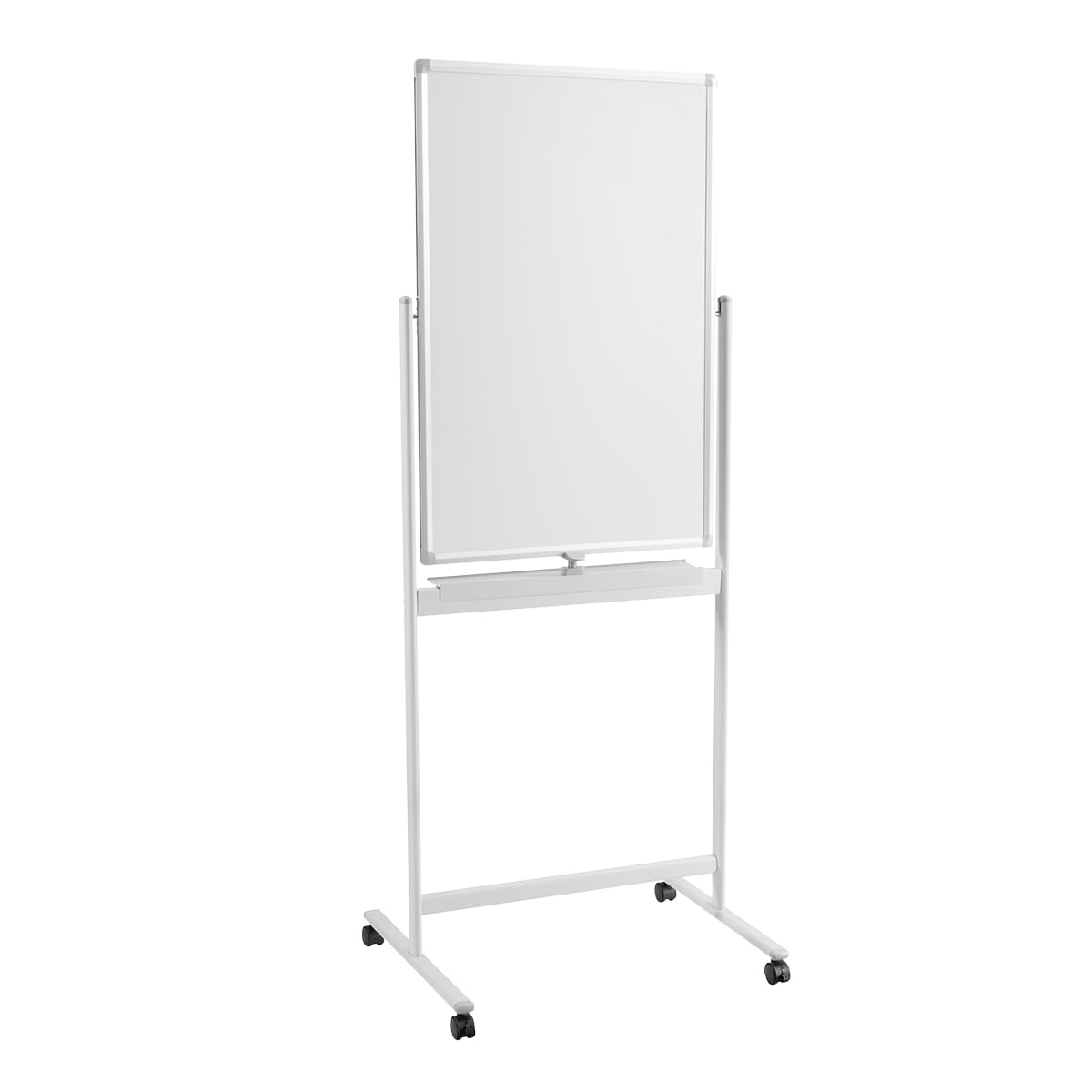 LogiLink EO0063 - Pizarra blanca de 2 caras, 60 x 90 cm, con ruedas, marco de aluminio