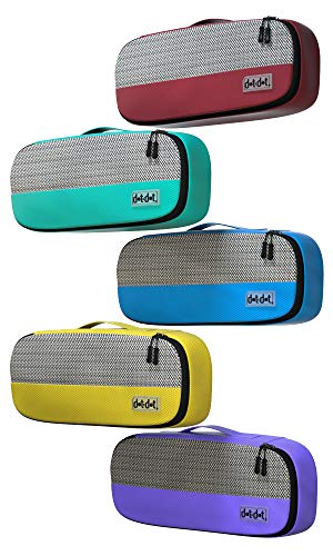 Image of Dot&Dot Slim Packing Cubes for Travel 5pc Set - Narrow Suitcase Luggage Organizer Bags - Thin Travel Essentials for Backpacks - Lightweight Packing Organizers (Non-Compression)