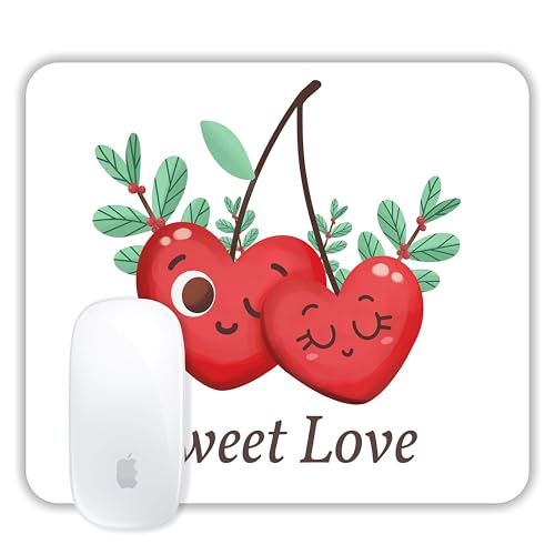 Image of TURTLEWINGS | Mousepad |Aesthetic Strawberry Mousepad - 22x18 cm, 3mm Thick | Abstract Design Non-Slip Rubber Base | Office, Study & Gaming Use | Premium Smooth Surface 2 (Design 08)