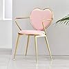 HOUKAI Chaise créative Salle à Manger en Fer forgé en Forme de Coeur Chaises Nail Lounge Café Banc d’or Simple Canapé Dressing (Color : E)