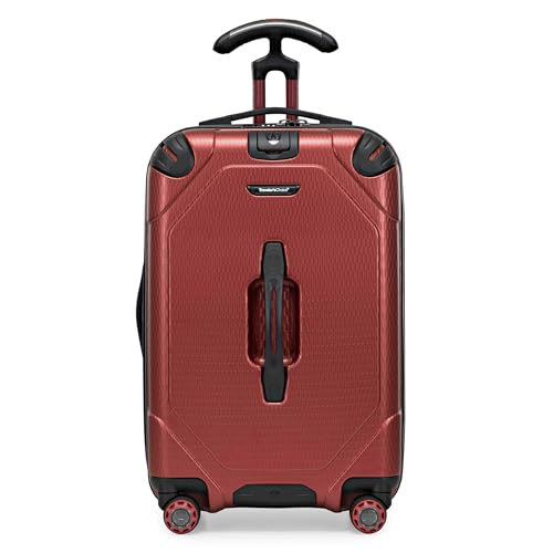 Image of Traveler's Choice Maxporter II Polycarbonate Hardside Trunk with Spinner Wheels, Red, 22-Inch Carry-on Luggage