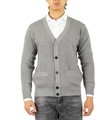 Cardigan homme coton TONY BACKER gilet chic décontracté sous-veste