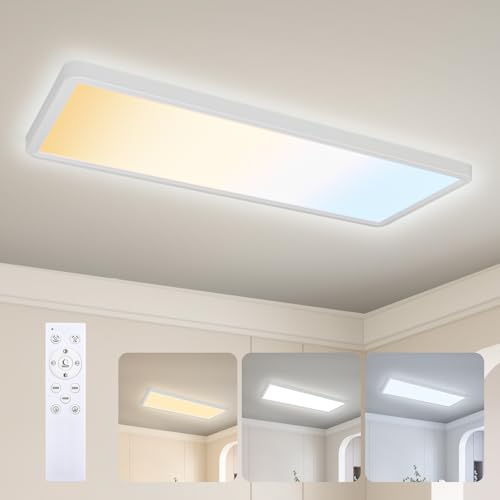 Plafonnier LED cuisine et salon étanche IP44 avec éclairage 32W modulable