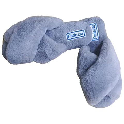 Fadezar Girls Fluffy Slippers for Kids Cute Fuzzy Slippers Open Toe Warm Fur Slides Cross Band Plush Slip on House Indoor Slippers Cover