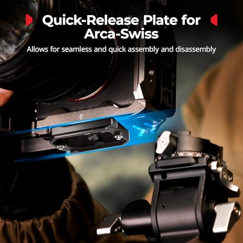 Image of SMALLRIG Universal Mount Plate Kit with Dual 15mm Rod Clamp