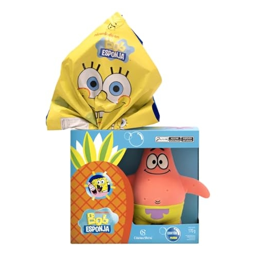 Ovo de Páscoa Pelúcia Patrick Bob Esponja Cacau Show 170g