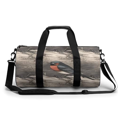 Sac de bagage de week-end cylindrique hirondelle grange 45 cm