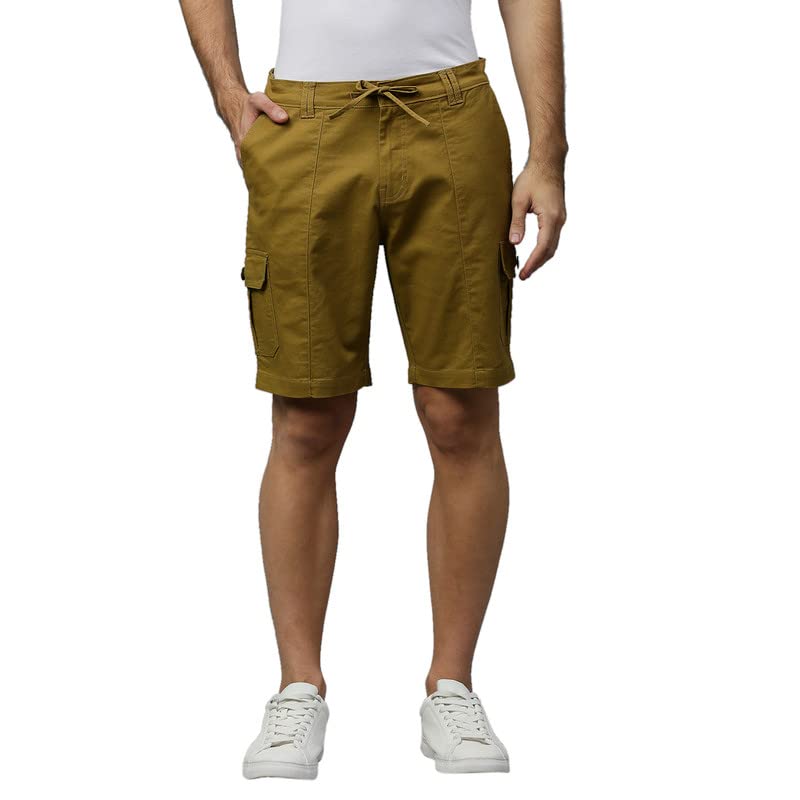 Image of Hubberholme Men Cargo Shorts - Lightweight Regular Fit Lounge Shorts - Stretchable Pure Cotton Shorts for Men's Sports, Short with Pocket for Running /Gyming Athleisure Shorts with Extra Comfort
