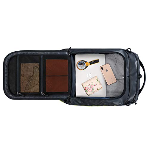 Gonex 40L Water Repellent Duffel Bag Backpack Outdoor Heavy Duty Duffle Bag with backpack straps for Hiking Camping Travelling Cycling for Men Women Dark Blue