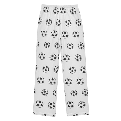 Pajama Pants Classic Black White Soccer Long Sleep Pants Lounge Bottoms